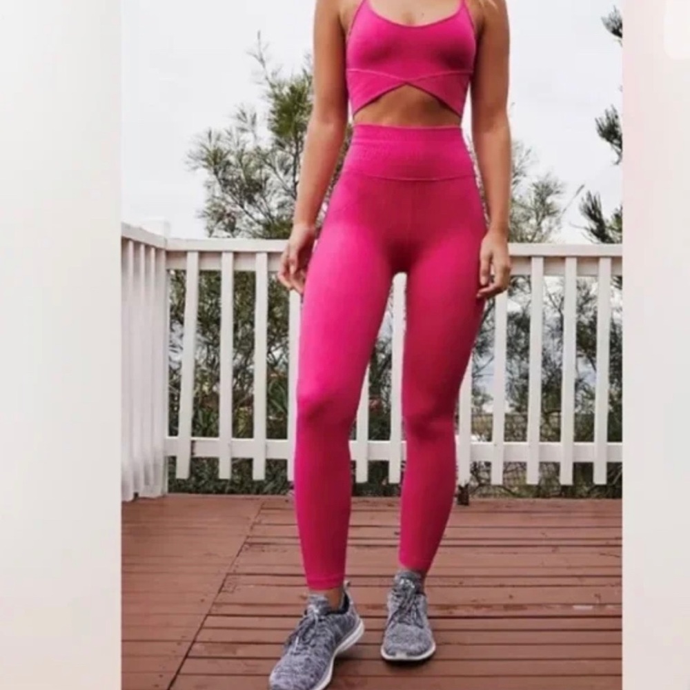 Free People Diamond Pink Leggings